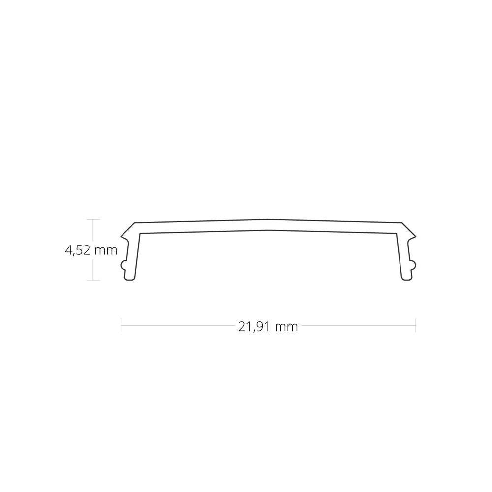C7 afdekkap opaal/gesatineerd 200cm voor profiel PL11