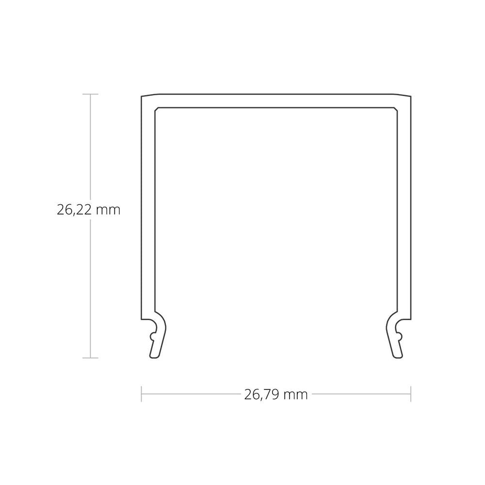 C31 afdekkap helder 200 cm voor profiel PN4 / PN5 / PN6 / PN7 / T