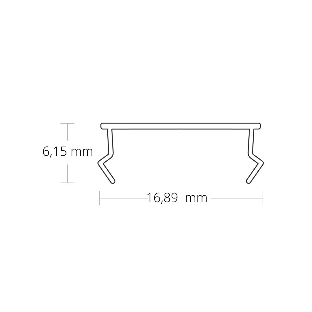 C50 afdekkap opaal/gesatineerd 200cm voor profiel VA1/VA2/VA3/VA4/VA5