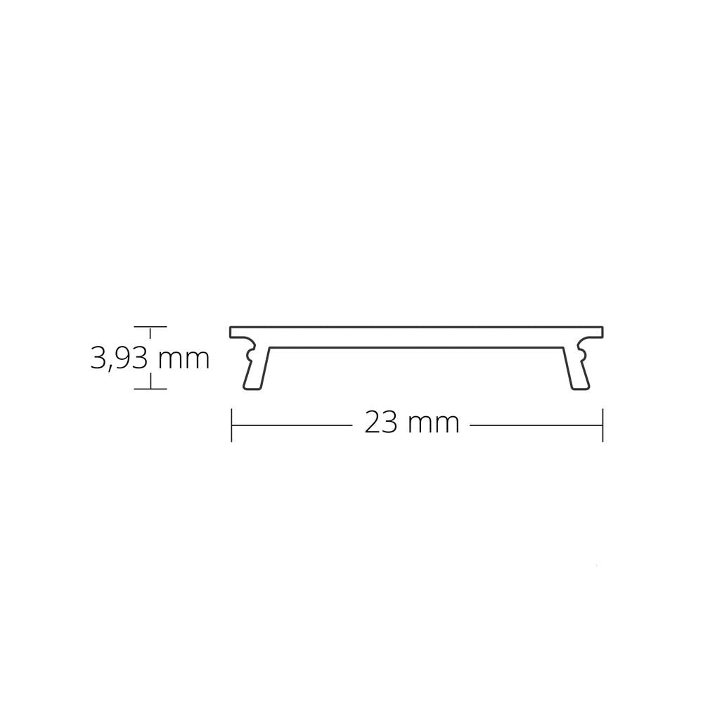 C26n afdekkap opaal/gesatineerd 200 cm voor profiel PN20