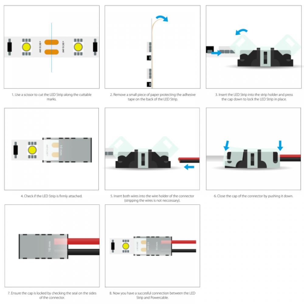 LED strip | TW | aansluit conn. 10mm PCB | IP20 | icm 127-251