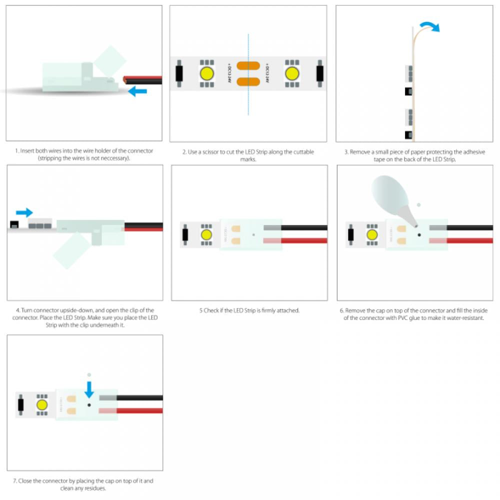 LED strip | RGB | aansluit conn. 10mm PCB | IP67 | icm 127-252
