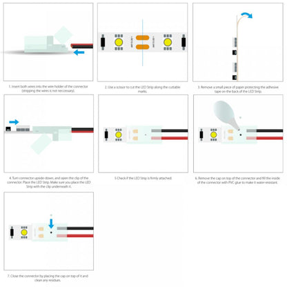 LED strip | RGBTW | aansluit conn. 12mmPCB | IP67 | icm 127-277