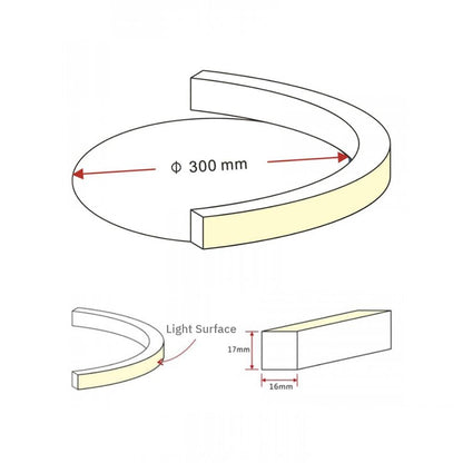 LED neon flex up/down | 24V | 10m | 60 LED/m | wit