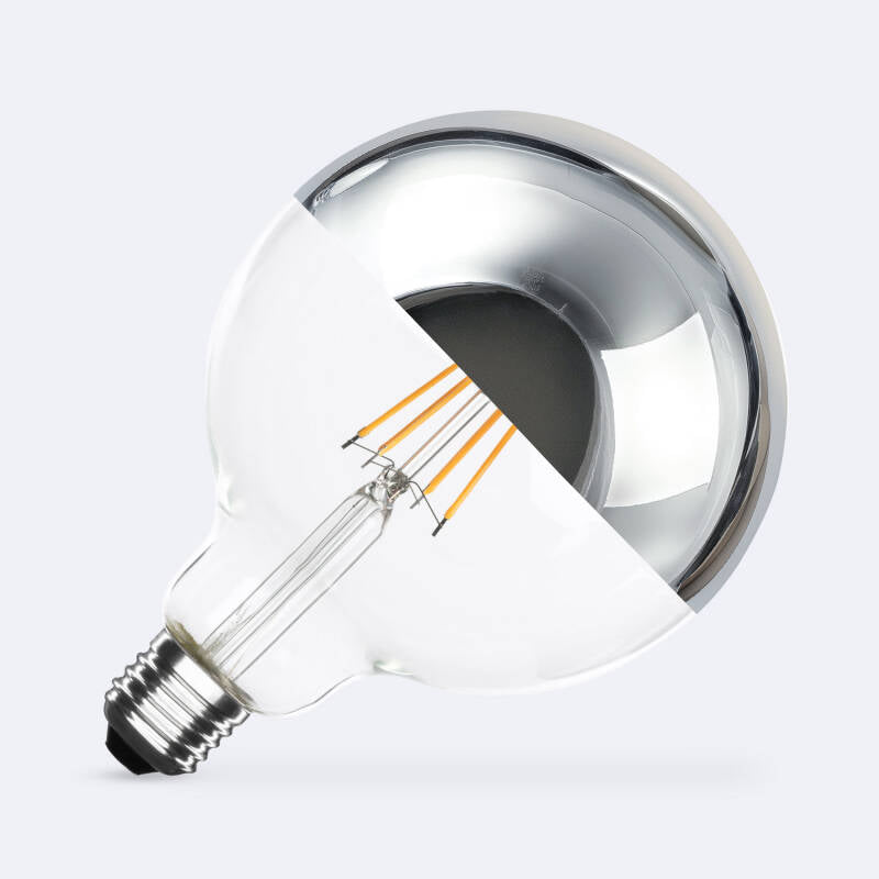 Lumexa LED Filamentlamp E27 G125 Kopspiegel Chroom 8W