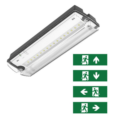 Lumexa Noodverlichting | Pano | 3W | Zwart | Incl. Pictogrammen