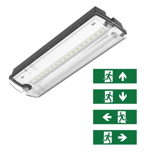 Lumexa Noodverlichting | Pano | 3W | Zwart | Incl. Pictogrammen