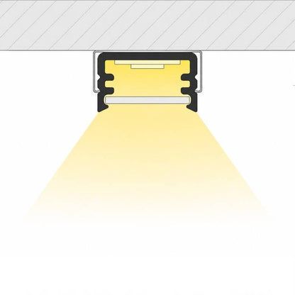Lumexa Opbouw Profiel Aluminium 1m met Doorschijnende cover voor LED-strip tot 10 mm