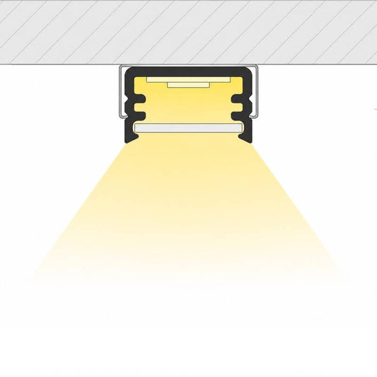 Lumexa Opbouw Profiel Aluminium 1m met Doorschijnende cover voor LED-strip tot 10 mm