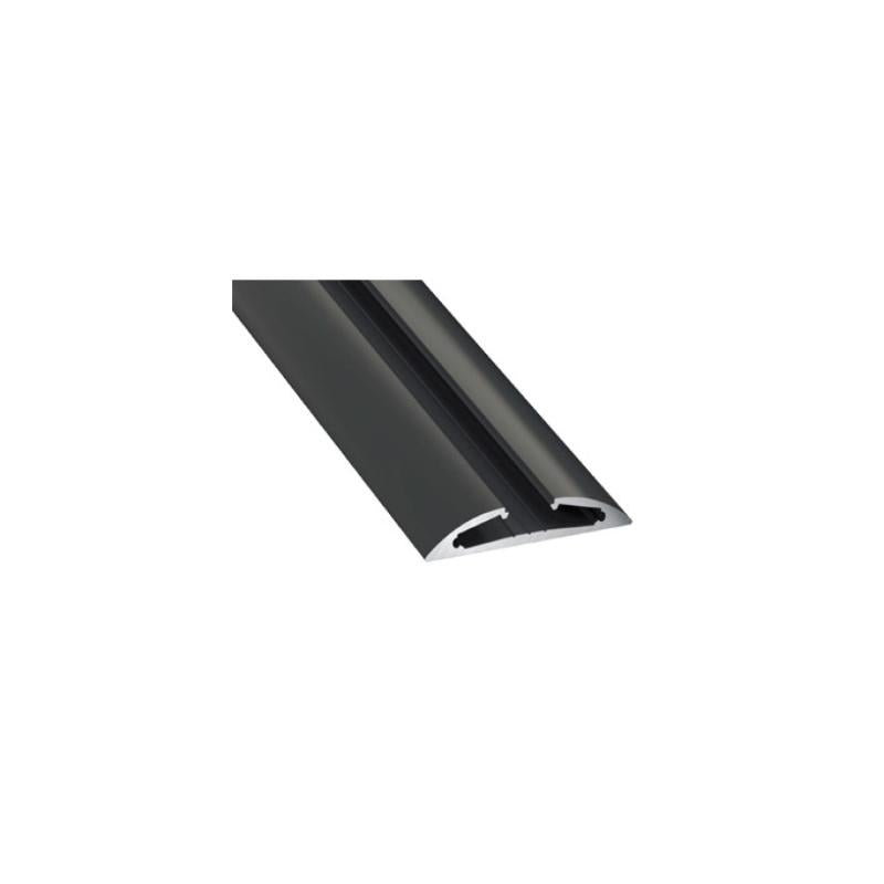 Lumexa Profiel Opbouw Halfrond Aluminium 2m Zwart voor dubbele LED-strip tot 12 mm