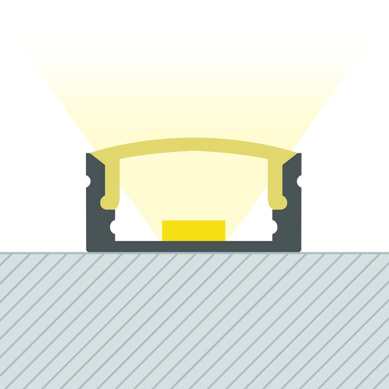 Lumexa Opbouwprofiel van Aluminium voor LED-strip tot 12 mm