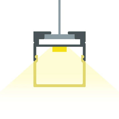 Lumexa Aluminium ophangprofiel 2m voor LED-strip tot 17 mm
