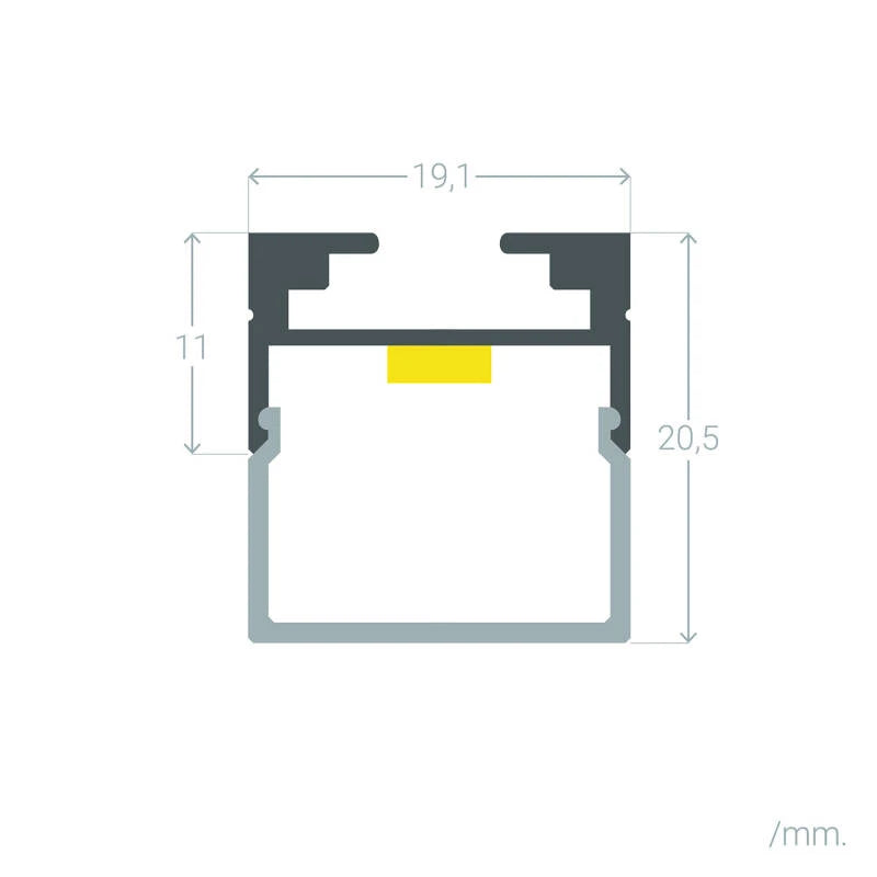 Lumexa Aluminium ophangprofiel 2m voor LED-strip tot 17 mm