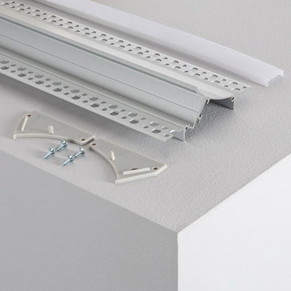 Lumexa Inbouw Aluminium Profiel voor Gips/Gipsplaat met Doorlopende Afdekking Geschikt voor LED-strip tot 20 mm