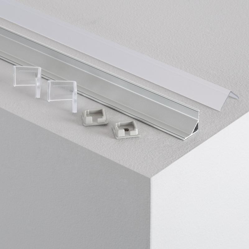 Lumexa Hoekprofiel Aluminium rechte afdekking 2 meter voor LED-strip tot 10 mm