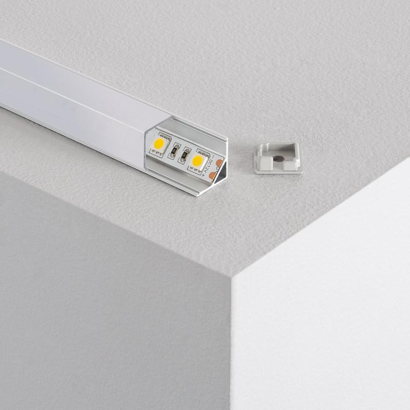 Lumexa Hoekprofiel Aluminium rechte afdekking 2 meter voor LED-strip tot 10 mm