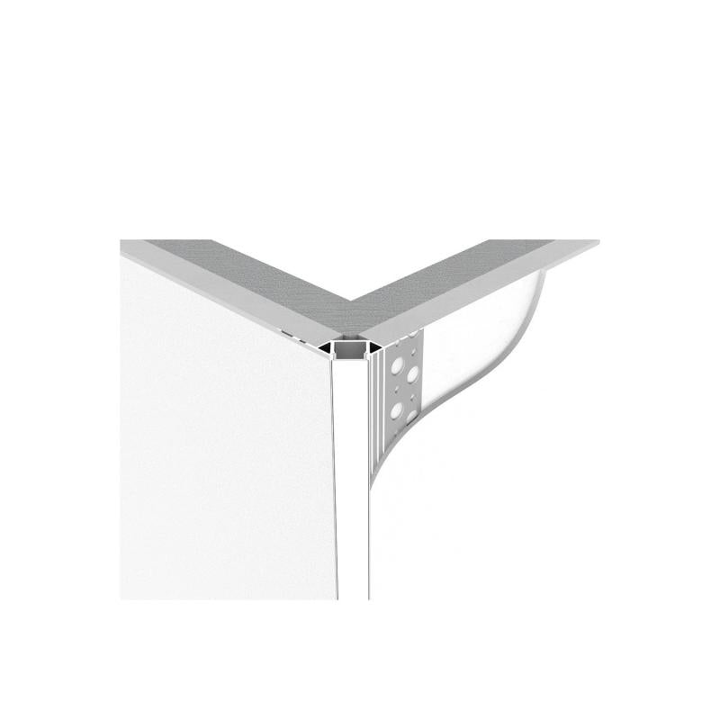 Lumexa Aluminium profiel Pleisterwerk/Pladur integratie voor buitenhoek LED-strip tot 8 mm
