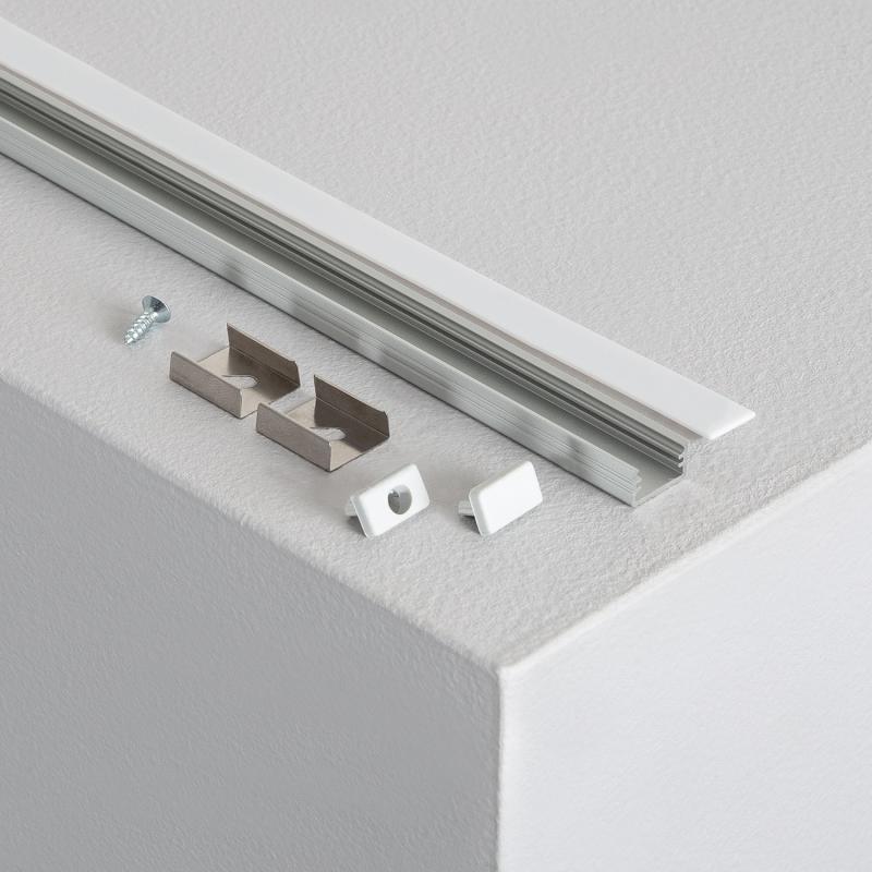 Lumexa Opbouw Profiel Aluminium 1m met Doorschijnende cover voor LED-strip tot 10 mm