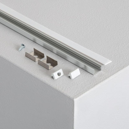 Lumexa Opbouw Profiel Aluminium 1m met Doorschijnende cover voor LED-strip tot 10 mm