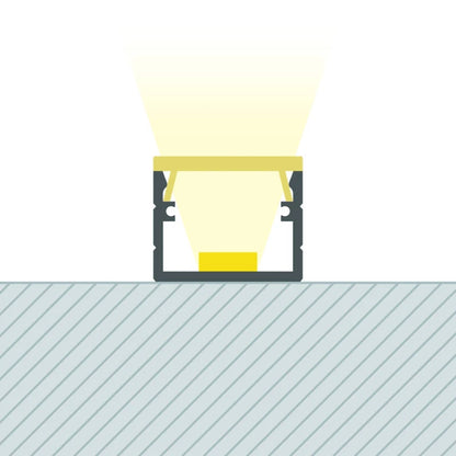 Lumexa Aluminium opbouwprofiel 2m voor LED-strip tot 8 mm