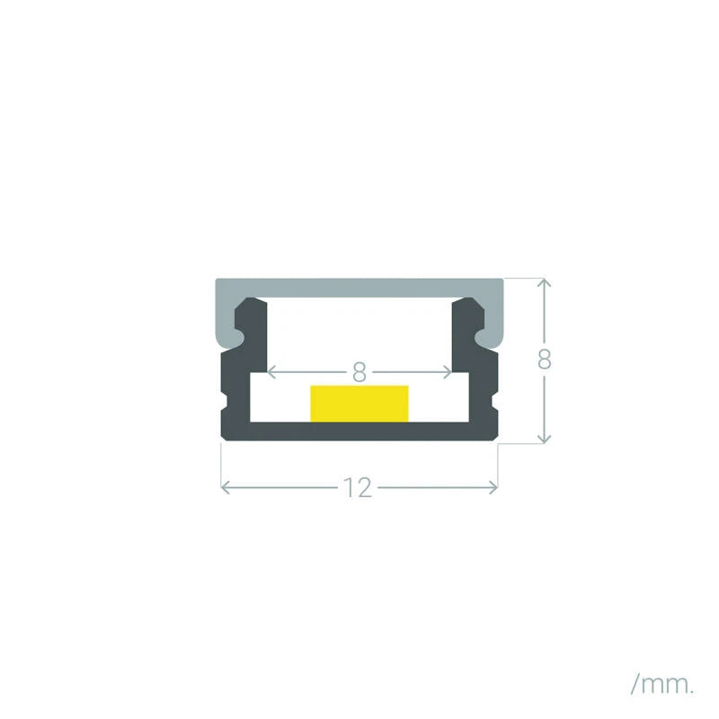 Lumexa Opbouw Profiel Aluminium 2 m voor LED-strip tot 8 mm