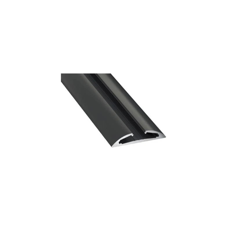 Lumexa Profiel Opbouw Halfrond Aluminium 2m Zwart voor dubbele LED-strip tot 12 mm