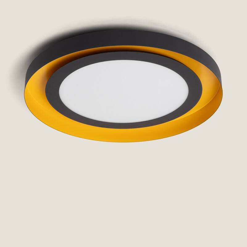 Bombaro plafondlamp rond mat zwart