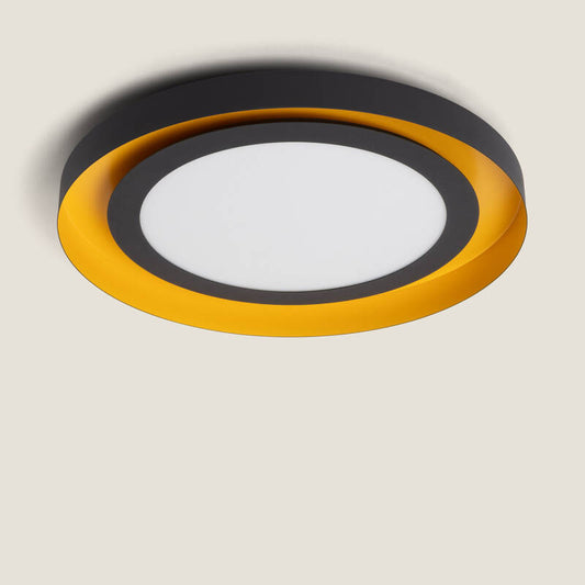 Bombaro plafondlamp rond mat zwart