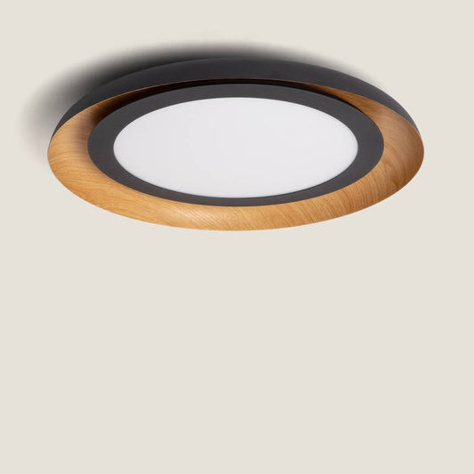 Gartaro plafondlamp rond mat zwart