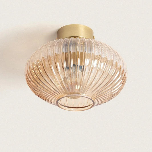 Lumexa Basilaro Plafondlamp Metaal en Glas Amber