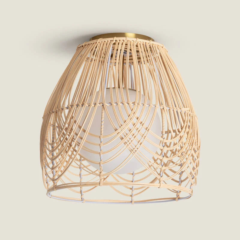 Lumexa Bagrato Plafondlamp Rotan en Glas