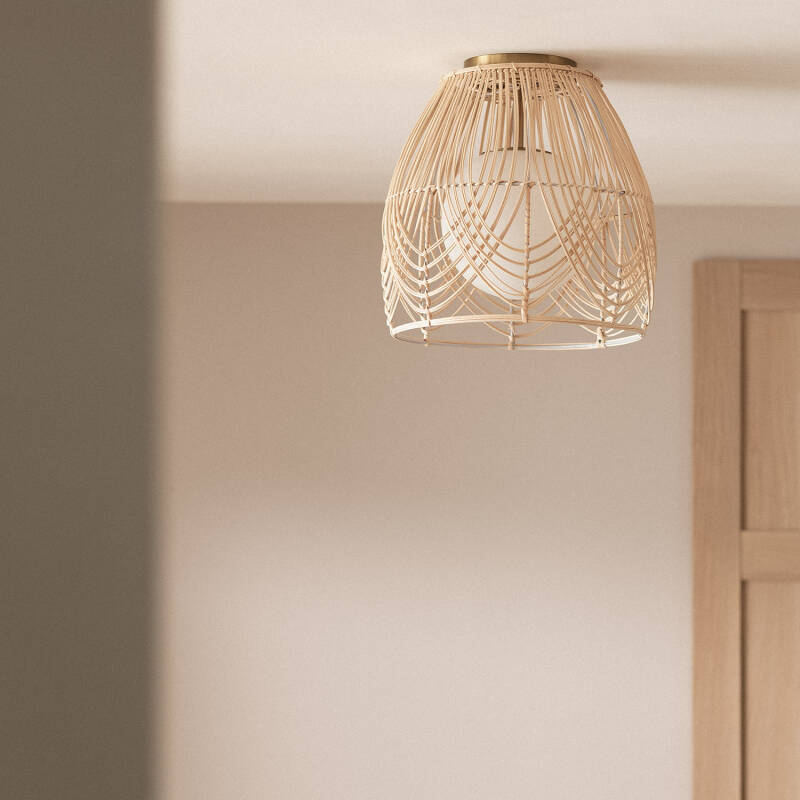 Lumexa Bagrato Plafondlamp Rotan en Glas