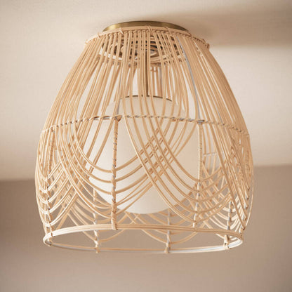 Lumexa Bagrato Plafondlamp Rotan en Glas