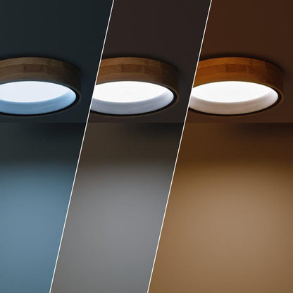 Lumexa Houtavo LED Plafondlamp Rond Hout en Aluminium CCT