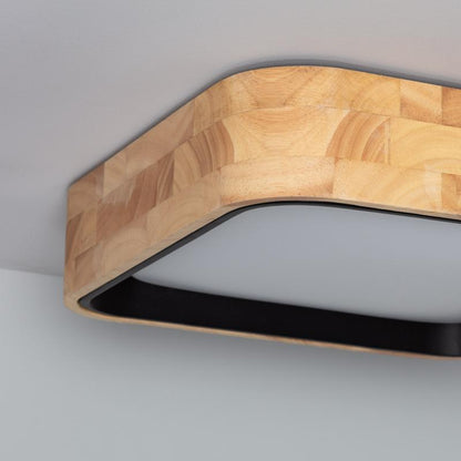Lumexa Houtivo LED Plafondlamp Vierkant Hout 15W CCT 370x370