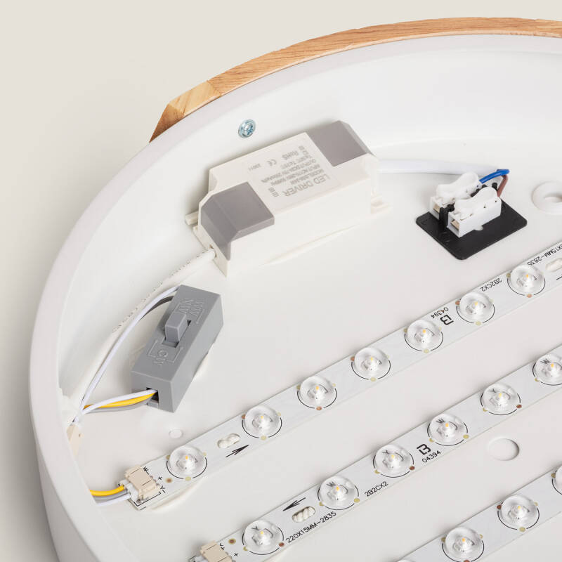 Lumexa Houtaro LED Plafondlamp Rond Hout en Aluminium CCT