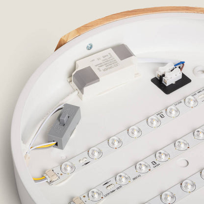 Lumexa Houtaro LED Plafondlamp Rond Hout en Aluminium CCT