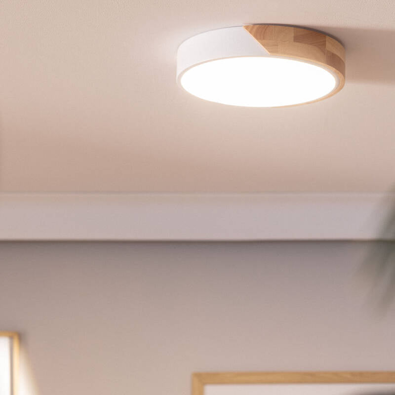 Lumexa Houtaro LED Plafondlamp Rond Hout en Aluminium CCT