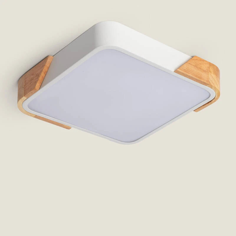 Lumexa Houtivo LED Plafondlamp Vierkant Hout 18W CCT 325x325