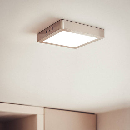 Lumexa Silvano LED Plafondlamp Vierkant Metaal 18W 225x225 Zilver