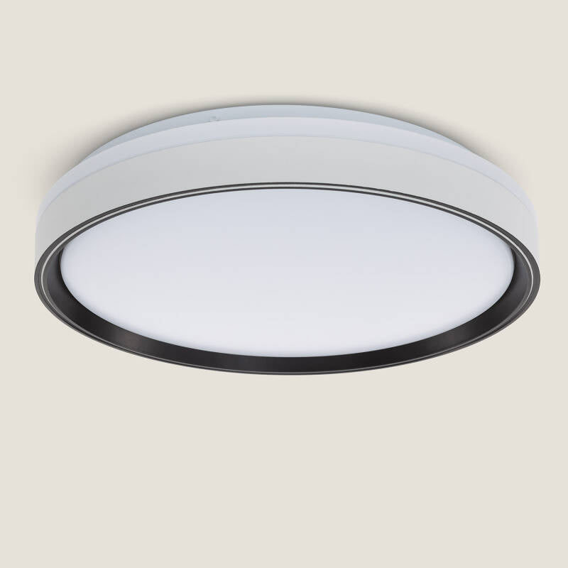 Nystaro LED Plafondlamp Rond Zwart