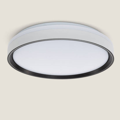 Nystaro LED Plafondlamp Rond Zwart