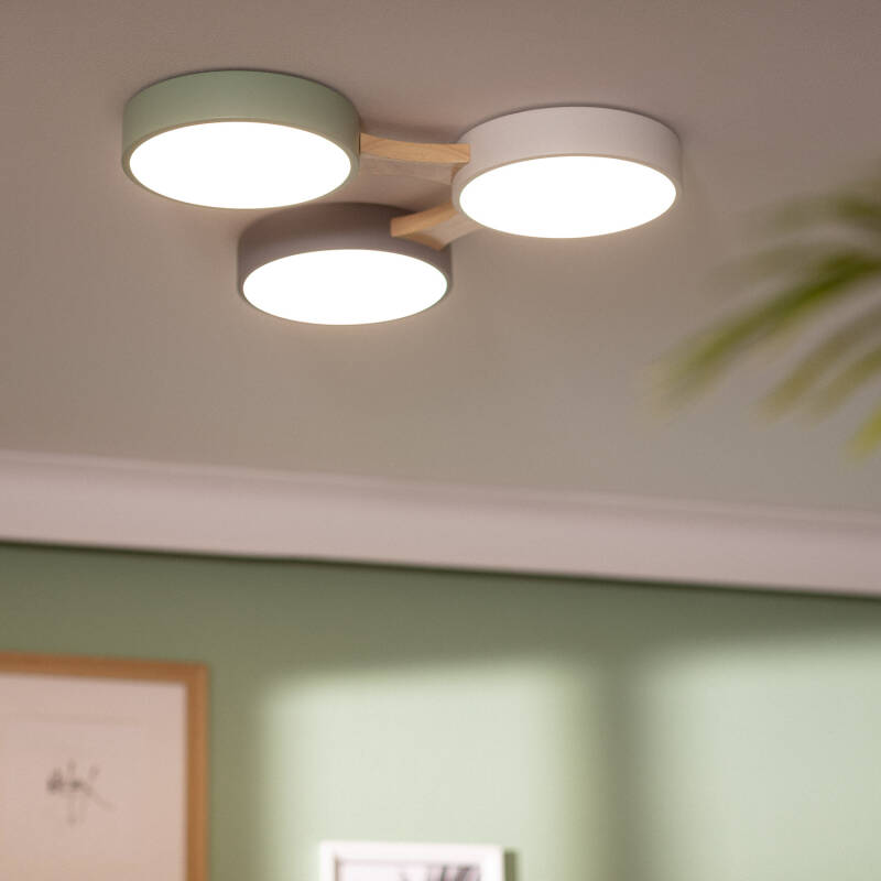 Lumexa Samsaro LED Plafondlamp 30W Hout en Aluminium CCT