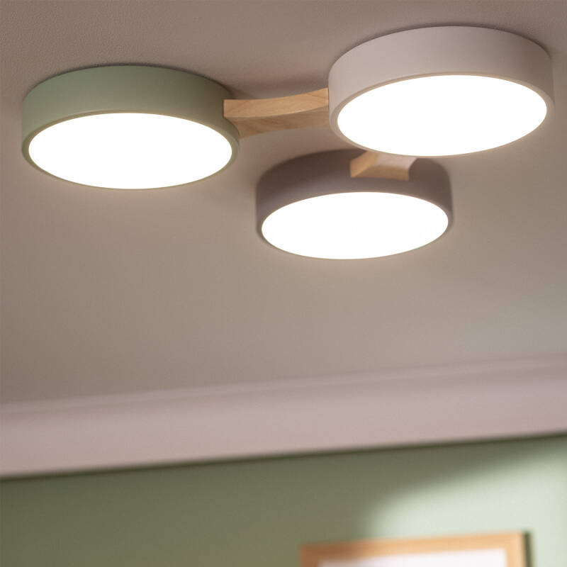 Lumexa Samsaro LED Plafondlamp 30W Hout en Aluminium CCT