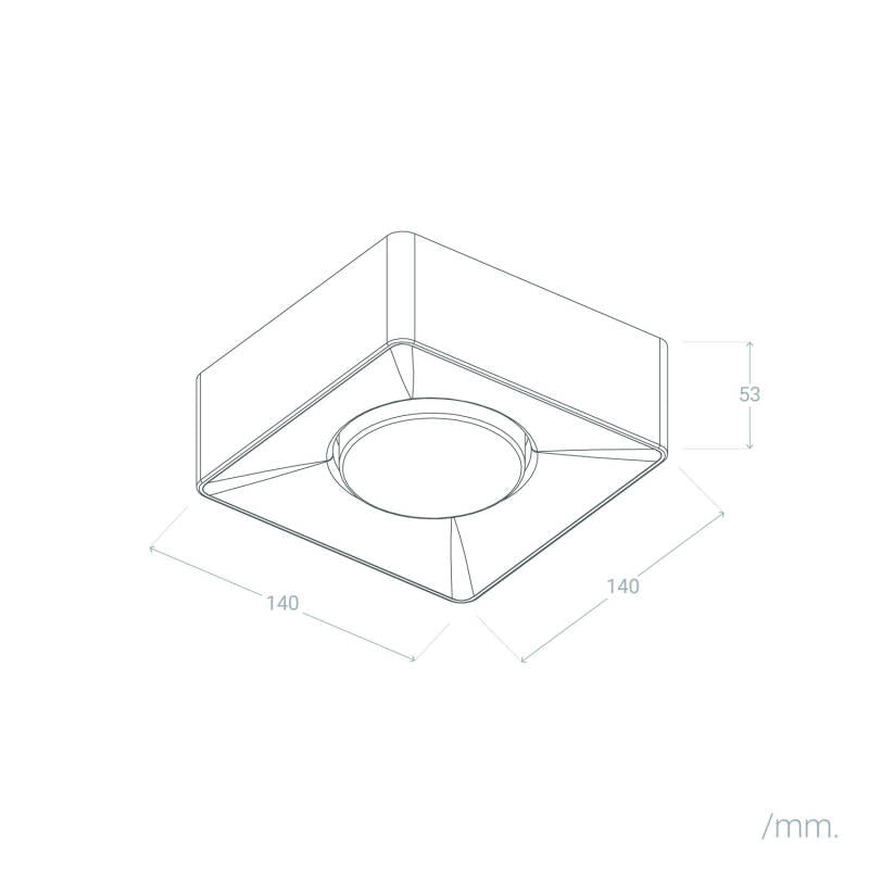 Qumano | Plafondlamp gips 1-spot | GX53 | 9W
