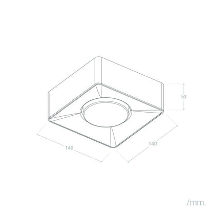 Qumano | Plafondlamp gips 1-spot | GX53 | 9W