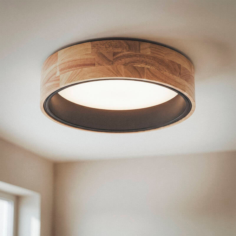 Lumexa Houtavo LED Plafondlamp Rond Hout en Aluminium CCT