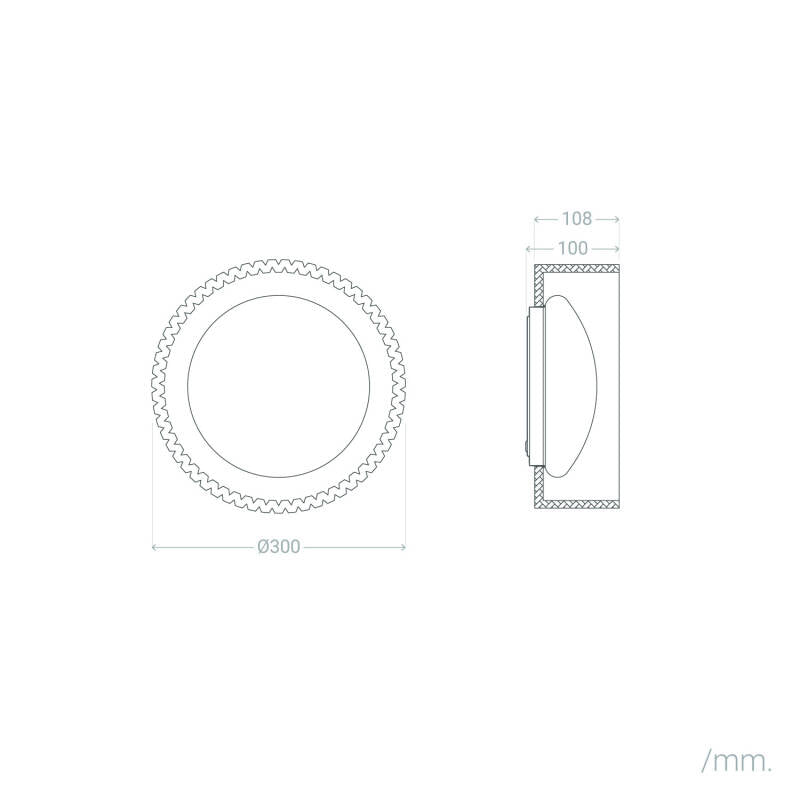 Kaptyno | Plafondlamp vilt | 2400K/3000K/4000K | 9W
