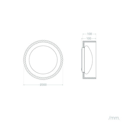 Kaptyno | Plafondlamp vilt | 2400K/3000K/4000K | 9W