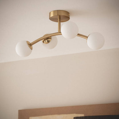 Lumexa Moonavo Plafondlamp Metaal en Glas 4x G9